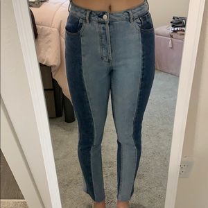 PacSun two tone mom jeans